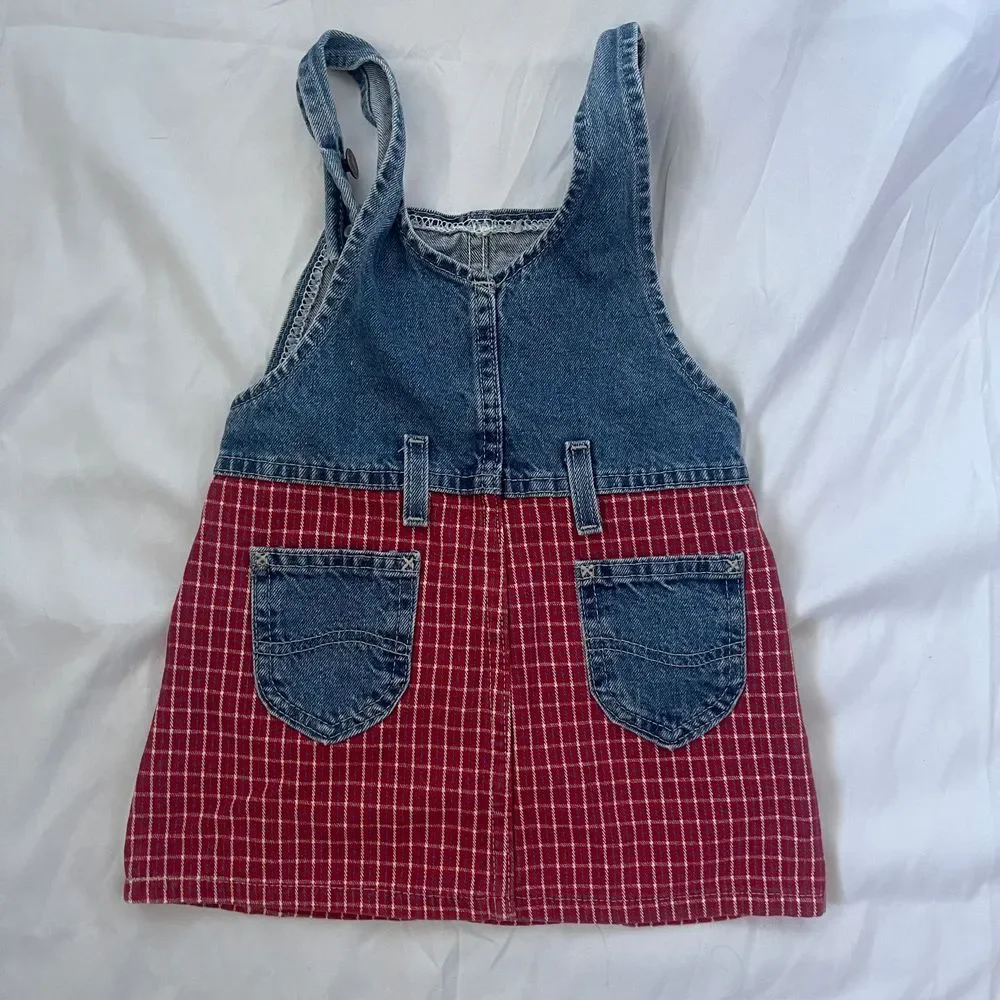 Vintage Lee Jeans‎ Girls Denim Jumper Dress